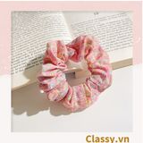  [GIAO HÀNG 7-25 NGÀY] Scrunchies buộc tóc tông màu hồng ngọt ngào, nữ tính thanh lịch PK1338 