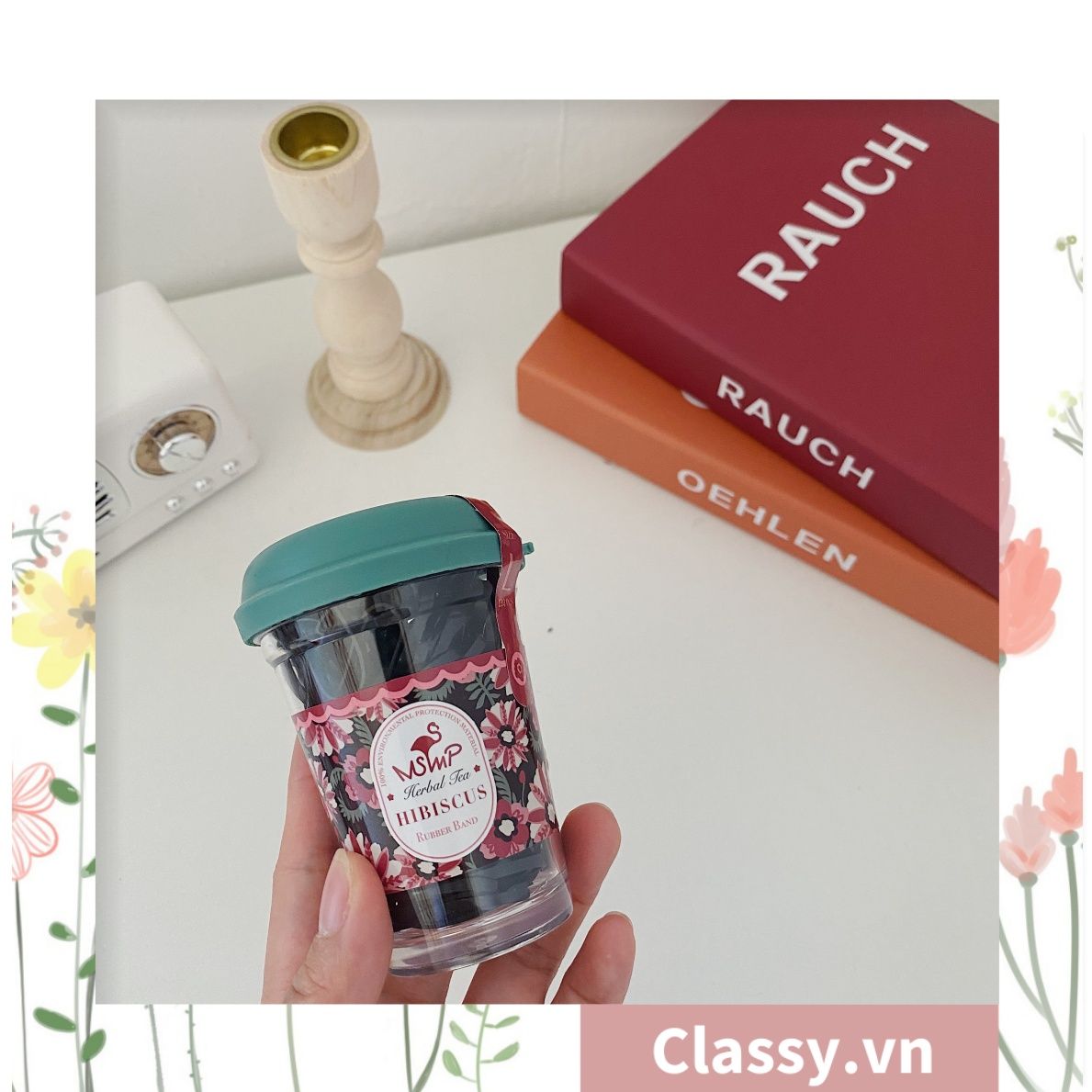  [GIAO HÀNG 7-25 NGÀY] Thun cột tóc nhiều màu siêu đàn hồi kèm ly nhựa dễ thương PK1354 