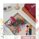  [GIAO HÀNG 7-25 NGÀY] Thun cột tóc nhiều màu siêu đàn hồi kèm ly nhựa dễ thương PK1354 