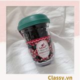  [GIAO HÀNG 7-25 NGÀY] Thun cột tóc nhiều màu siêu đàn hồi kèm ly nhựa dễ thương PK1354 
