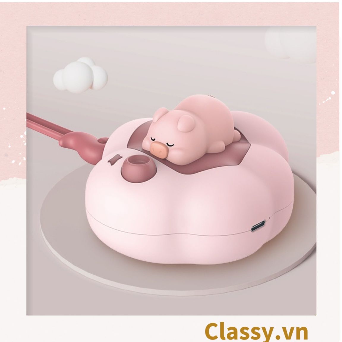  [GIAO HÀNG 7-7285 NGÀY]  Máy sưởi ấm mini sạc bằng USB hình con vật nằm ngủ nhiều màu sắc PK1358 