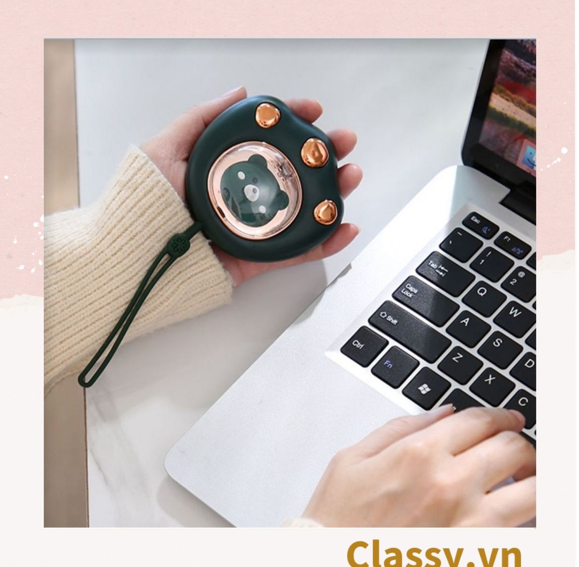  Máy sưởi ấm tay mini Classy sạc bằng USB nhỏ gọn nhiều màu PK1362 