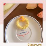  Dây cột tóc Classy bằng vải phi bóng hình chú thỏ con đáng yêu siêu bền PK1365 