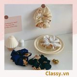  Dây cột tóc Classy họa tiết chú gấu siêu êm siêu bền PK1370 