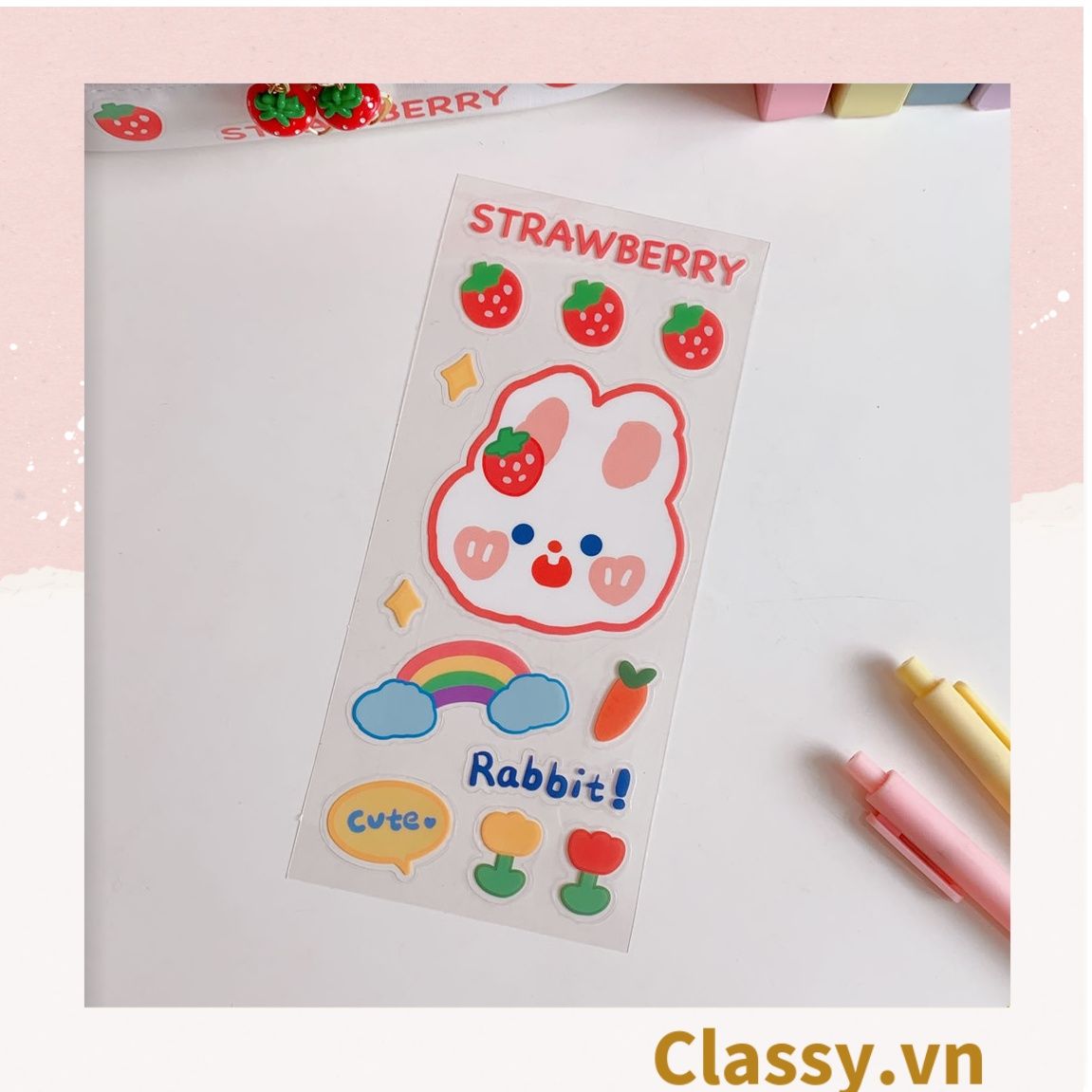  Classy Hình dán, sticker dễ thương, sticker dán laptop, điện thoại, sổ, bình nước nhiều họa tiết PK1380 