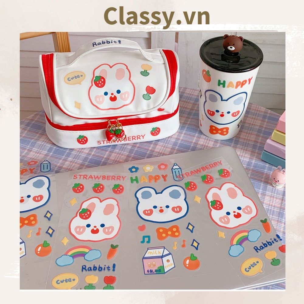 [GIAO HÀNG 7-25 NGÀY] Classy Hình dán, sticker dễ thương, sticker dán laptop, điện thoại, sổ, bình nước nhiều họa tiết PK1380 