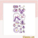  [GIAO HÀNG 7-25 NGÀY] Classy Hình dán, sticker dễ thương, sticker dán laptop, điện thoại, sổ, bình nước nhiều họa tiết PK1380 