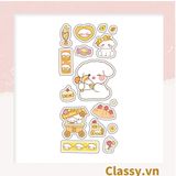  [GIAO HÀNG 7-25 NGÀY] Classy Hình dán, sticker dễ thương, sticker dán laptop, điện thoại, sổ, bình nước nhiều họa tiết PK1380 