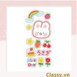  Classy Hình dán, sticker dễ thương, sticker dán laptop, điện thoại, sổ, bình nước nhiều họa tiết PK1380 