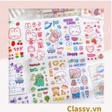  [GIAO HÀNG 7-25 NGÀY] Classy Hình dán, sticker dễ thương, sticker dán laptop, điện thoại, sổ, bình nước nhiều họa tiết PK1380 