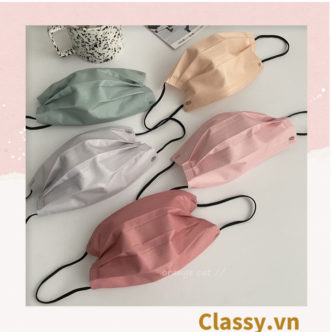  10 chiếc khẩu trang Classy bằng vải không dệt giúp kháng khuẩn PK1387 