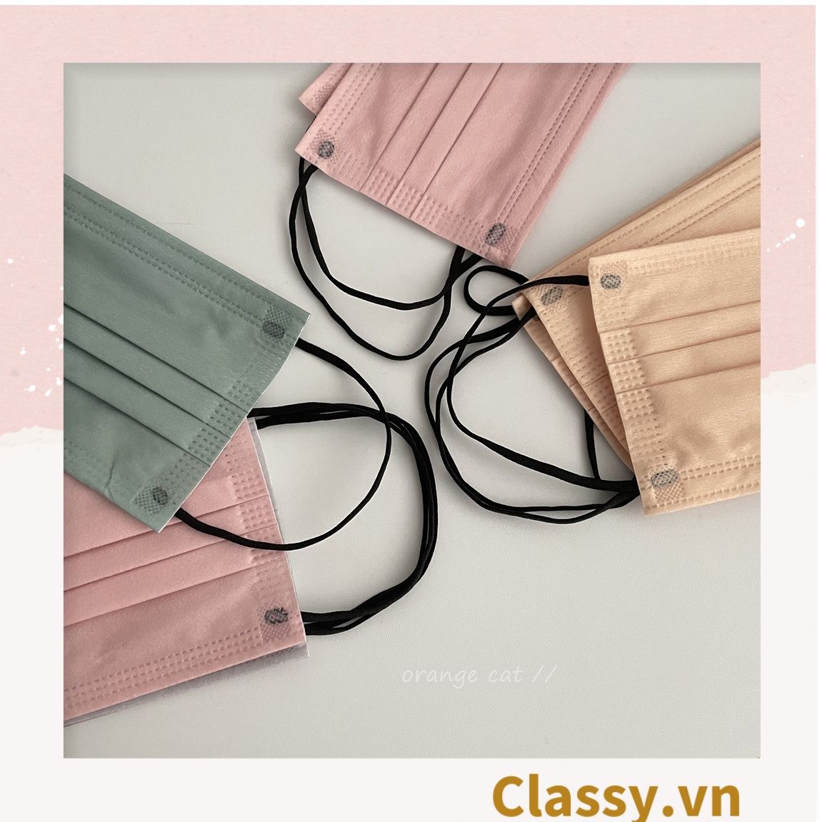  10 chiếc khẩu trang Classy bằng vải không dệt giúp kháng khuẩn PK1387 