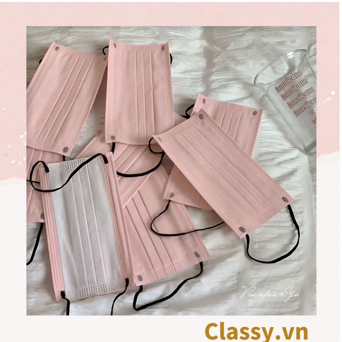  10 chiếc khẩu trang Classy bằng vải không dệt giúp kháng khuẩn PK1387 