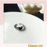  Nhẫn hở kim loại họa tiết trái tim đầy sang trọng PK1394 