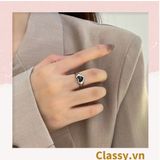  Nhẫn hở kim loại họa tiết trái tim đầy sang trọng PK1394 