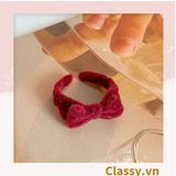  Classy Nhẫn hở bọc vải nhung họa tiết gấu và thỏ độc đáo PK1396 