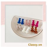  Nhẫn hở bọc vải nhung họa tiết gấu và thỏ độc đáo PK1396 