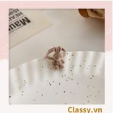  Nhẫn hở bọc vải nhung họa tiết gấu và thỏ độc đáo PK1396 