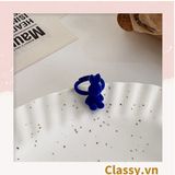  Nhẫn hở bọc vải nhung họa tiết gấu và thỏ độc đáo PK1396 