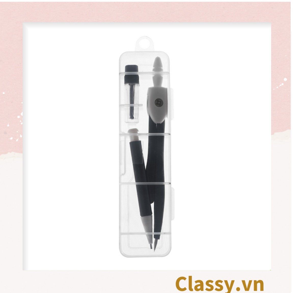 [GIAO HÀNG 7-25 NGÀY]  Classy Bộ comba, đồ dùng vẽ hình tròn bằng thép đi kèm lõi thay tiện lợi PK1409 