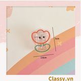  [GIAO HÀNG 7-25 NGÀY]  Classy Kẹp giấy bằng nhựa cứng nhiều họa tiết cute Hàn Quốc PK1414 