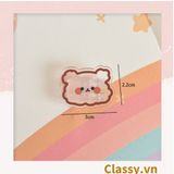  [GIAO HÀNG 7-25 NGÀY]  Classy Kẹp giấy bằng nhựa cứng nhiều họa tiết cute Hàn Quốc PK1414 