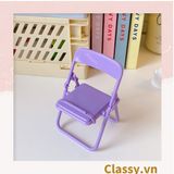  [GIAO HÀNG 7-25 NGÀY]  Classy Giá đỡ điện thoại hình chiếc ghế bằng nhựa chống trơn trượt, nhiều màu pastel PK1419 