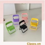  [GIAO HÀNG 7-25 NGÀY]  Classy Giá đỡ điện thoại hình chiếc ghế bằng nhựa chống trơn trượt, nhiều màu pastel PK1419 