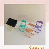 [GIAO HÀNG 7-25 NGÀY]  Classy Giá đỡ điện thoại hình chiếc ghế bằng nhựa chống trơn trượt, nhiều màu pastel PK1419 