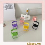  [GIAO HÀNG 7-25 NGÀY]  Classy Giá đỡ điện thoại hình chiếc ghế bằng nhựa chống trơn trượt, nhiều màu pastel PK1419 