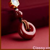  ORDER 7 -25 ngày - Móc khóa phong thủy dài 21 cm hạt chu sa đỏ mang ý nghĩa may mắn gắn chìa khóa, điện thoại, sổ tay PK1420 (ORDER 7-10 NGÀY) 