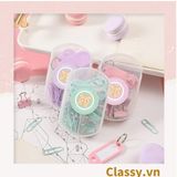  [GIAO HÀNG 7-25  NGÀY]  Classy Ghim giấy, kẹp giấy hộp ba ngăn, màu sắc đa dạng văn phòng phẩm tiện lợi PK1423 