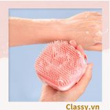  [GIAO HÀNG 7-25 NGÀY]  Classy Bàn chải tắm silicon tạo bọt matxa, đầu lông mềm mại PK1424 