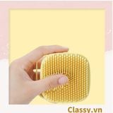  [GIAO HÀNG 7-25 NGÀY]  Classy Bàn chải tắm silicon tạo bọt matxa, đầu lông mềm mại PK1424 