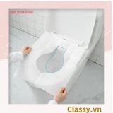  [GIAO HÀNG 7-25 NGÀY] 10 miếng Giấy lót bồn cầu dùng 1 lần đi du lịch, miếng lót bồn cầu toilet nhà vệ sinh công cộng tự phân hủy PK1425 