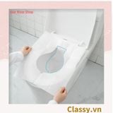  10 miếng Giấy lót bồn cầu dùng 1 lần đi du lịch vnctshop, miếng lót bồn cầu toilet nhà vệ sinh công cộng tự phân hủy PK1425 