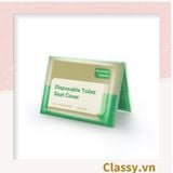  [GIAO HÀNG 7-25 NGÀY] 10 miếng Giấy lót bồn cầu dùng 1 lần đi du lịch, miếng lót bồn cầu toilet nhà vệ sinh công cộng tự phân hủy PK1425 