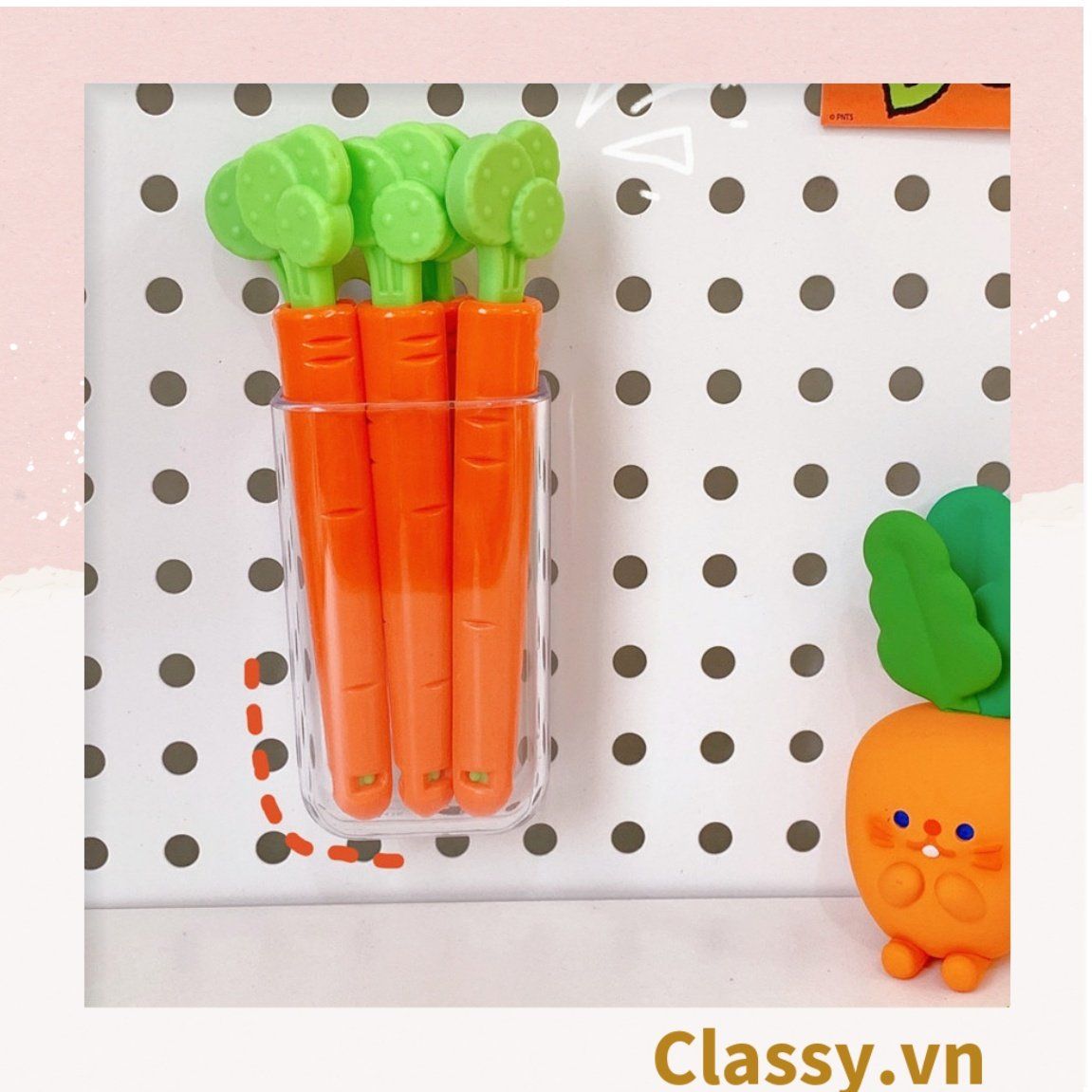  [GIAO HÀNG 7-25 NGÀY]  Classy Set 5 chiếc kẹp hàn miệng thực phẩm hình củ cà rốt tiện lợi PK1473 