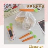 [GIAO HÀNG 7-25 NGÀY]  Classy Set 5 chiếc kẹp hàn miệng thực phẩm hình củ cà rốt tiện lợi PK1473 