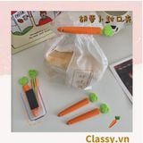  [GIAO HÀNG 7-25 NGÀY]  Classy Set 5 chiếc kẹp hàn miệng thực phẩm hình củ cà rốt tiện lợi PK1473 