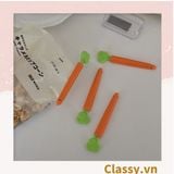  [GIAO HÀNG 7-25 NGÀY]  Classy Set 5 chiếc kẹp hàn miệng thực phẩm hình củ cà rốt tiện lợi PK1473 