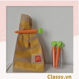  [GIAO HÀNG 7-25 NGÀY]  Classy Set 5 chiếc kẹp hàn miệng thực phẩm hình củ cà rốt tiện lợi PK1473 