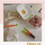  [GIAO HÀNG 7-25 NGÀY]  Classy Set 5 chiếc kẹp hàn miệng thực phẩm hình củ cà rốt tiện lợi PK1473 
