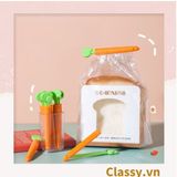  [GIAO HÀNG 7-25 NGÀY]  Classy Set 5 chiếc kẹp hàn miệng thực phẩm hình củ cà rốt tiện lợi PK1473 