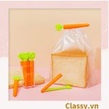  [GIAO HÀNG 7-25 NGÀY]  Classy Set 5 chiếc kẹp hàn miệng thực phẩm hình củ cà rốt tiện lợi PK1473 