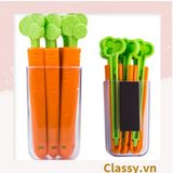  [GIAO HÀNG 7-25 NGÀY]  Classy Set 5 chiếc kẹp hàn miệng thực phẩm hình củ cà rốt tiện lợi PK1473 