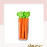  [GIAO HÀNG 7-25 NGÀY]  Classy Set 5 chiếc kẹp hàn miệng thực phẩm hình củ cà rốt tiện lợi PK1473 