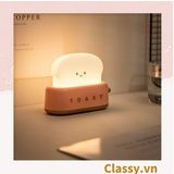 Đèn ngủ hình máy nướng bánh mì, đèn decor phòng nhiều chế độ sáng PK1477 