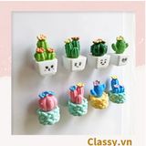  Classy Chậu cây xương rồng mini bằng nhựa, trang trí bàn làm việc, bàn học, decor phòng PK1489 