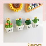  Classy Chậu cây xương rồng mini bằng nhựa, trang trí bàn làm việc, bàn học, decor phòng PK1489 